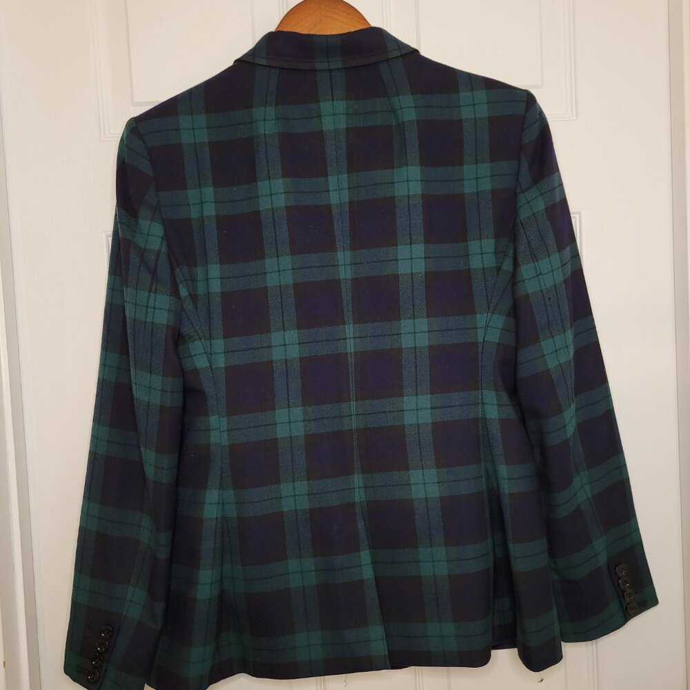 Tommy Hilfiger Plaid Blazer Sz 10 Boss Lady Vibe - Picture 3 of 14